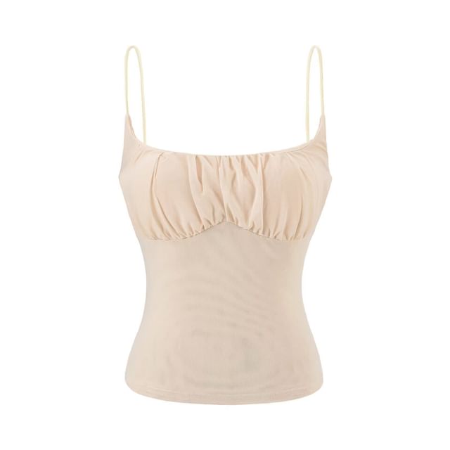 Ruched Scoop Neck Camisole Top