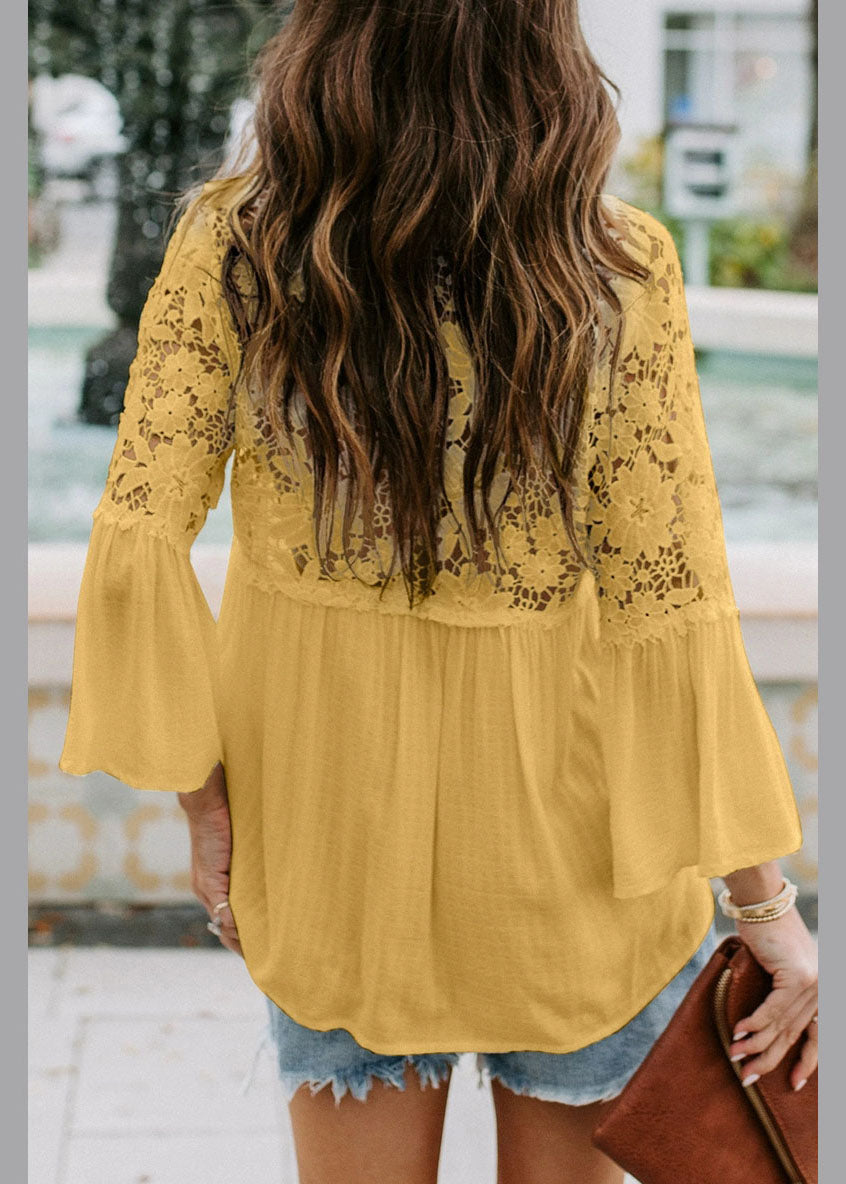 V Neck T Yellow Sleeve Shirts Bracelet