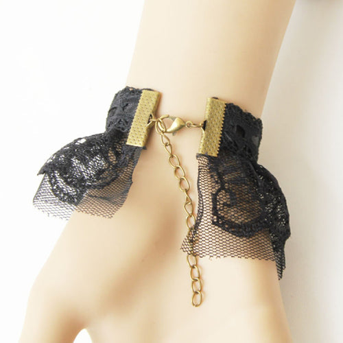 Creative Lace Gem Gothic Ring Bracelet