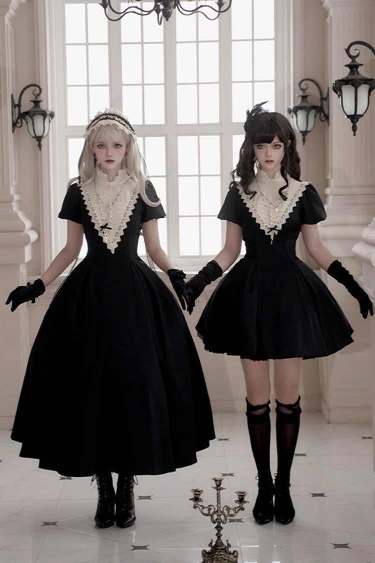 Nun Long Sleeves Ruffle Gothic Lolita Long Dress