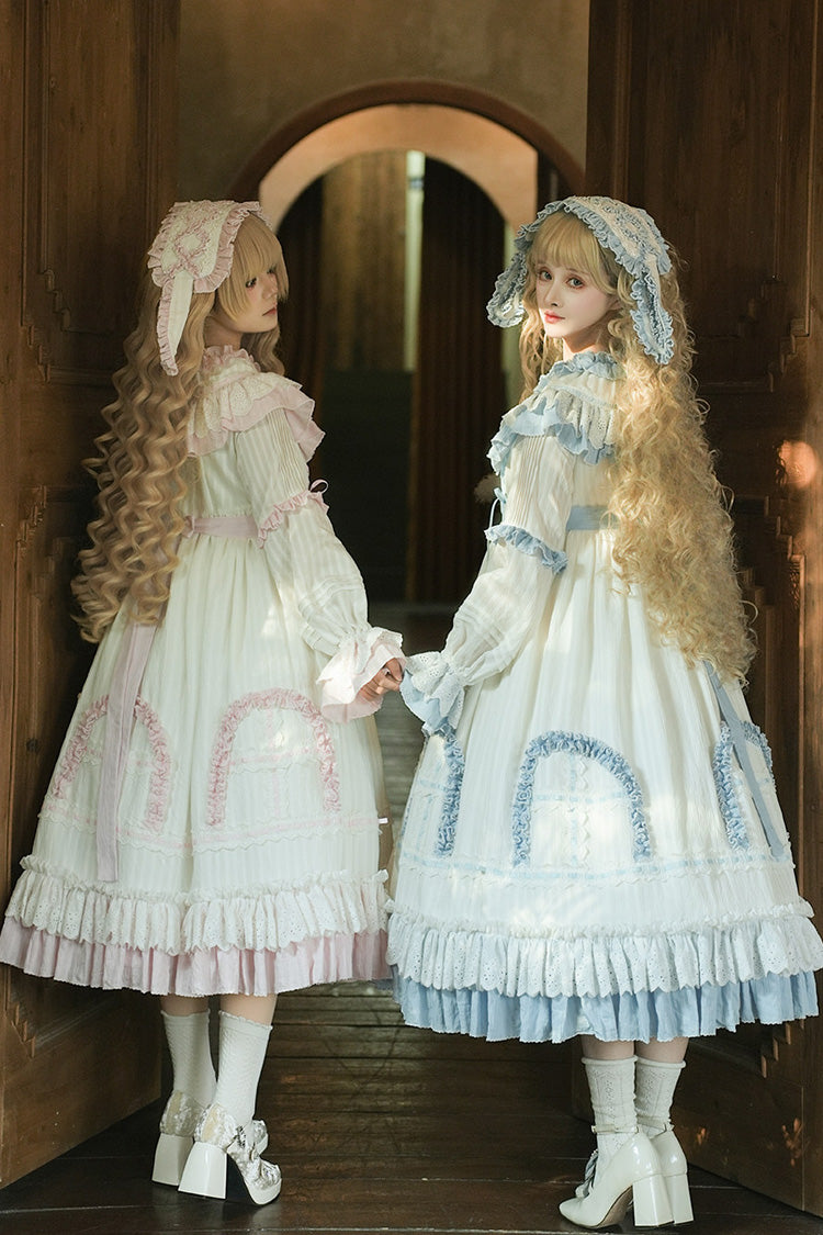 Twin Lilian Lolita Dress with Double Ruffles & Lace-Up Back