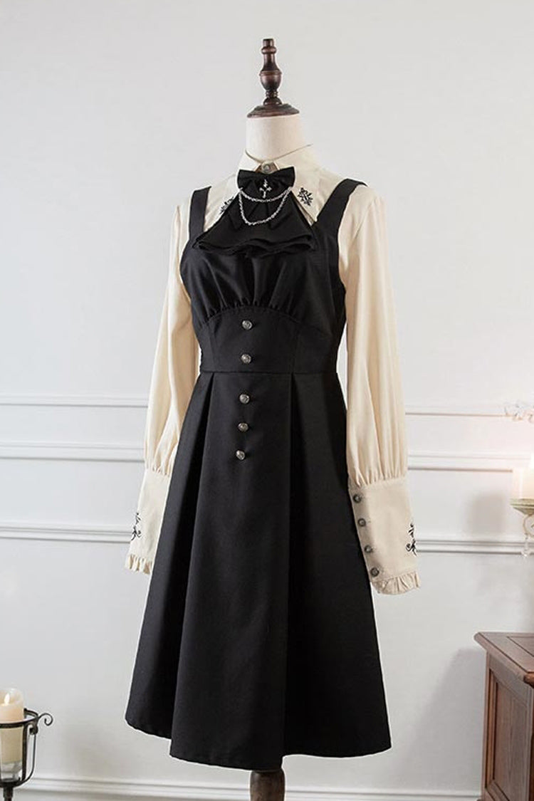Night Raven Magic Metal buttons Gothic Lolita Dress