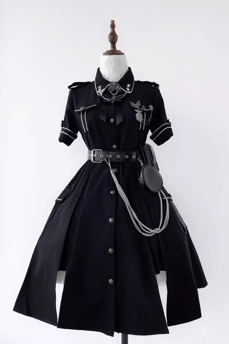 Evil Python 2.0 Short Sleeve Gothic Military Handsome Dress
