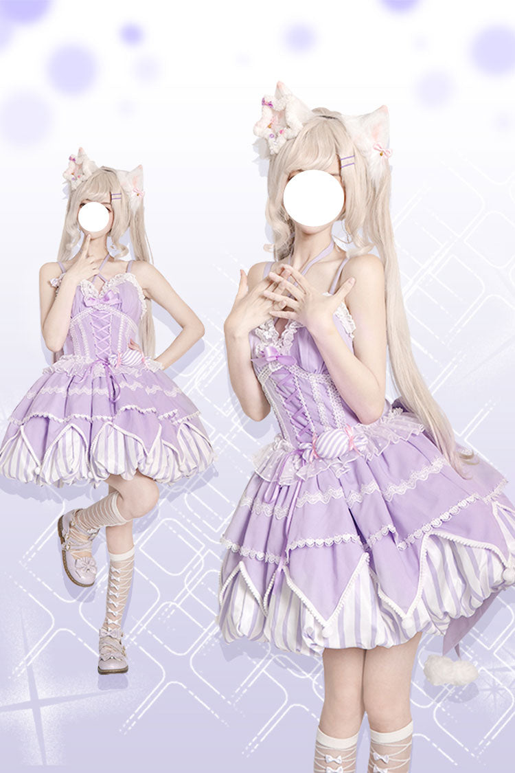 Sweetheart Gummies Sweet Lolita Sleeveless Multi-Layer Bowknot Jsk Dress 3 Colors