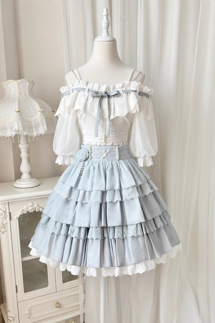Flower Language Layered Skirt Set - Sweet Lolita