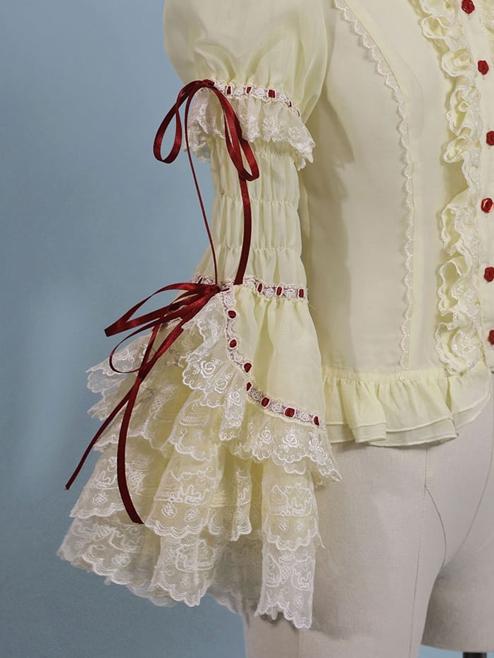 Detachable Yellow Sleeves White / Pink