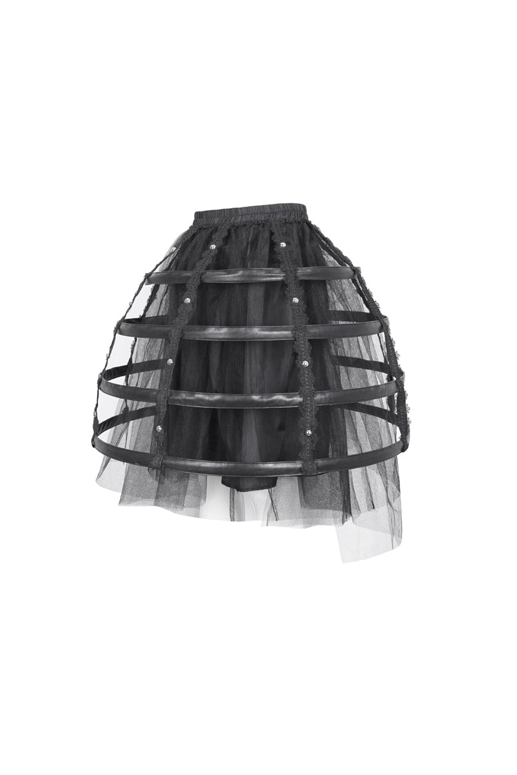 Gothic Underskirt with Lace & Cutout Details for Women
