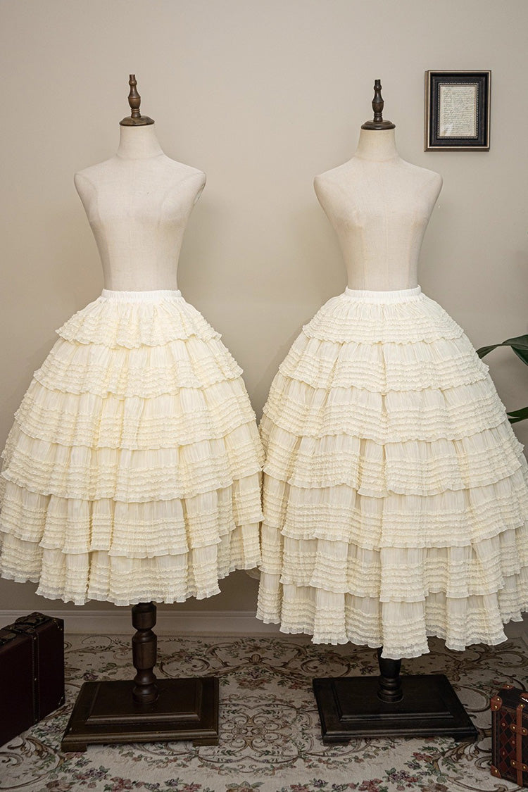 Lemon Chicken Multi-Layered Ruffle Sweet Lolita Petticoat
