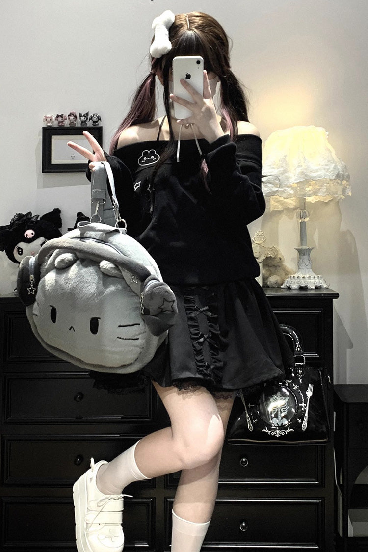 Dolls Only Ruffle Bow Lace Corset Sweet Jirai Kei Strap Dress in Four Colors