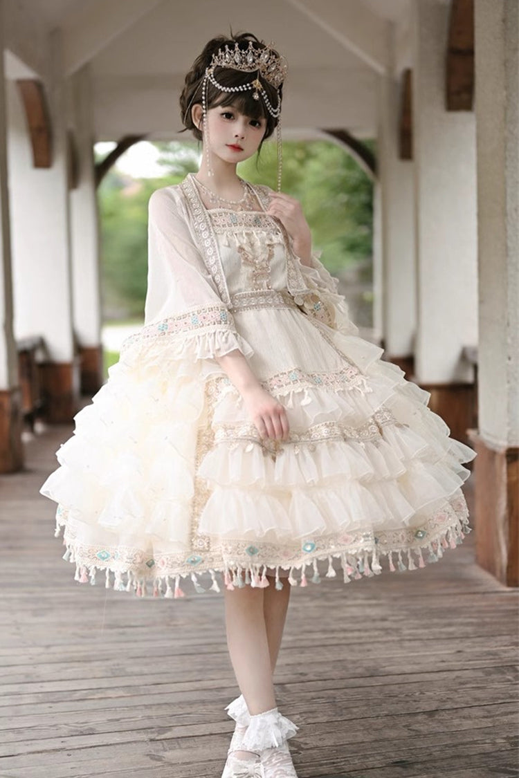 Miao Girl Chiffon Bowknot Skirt Set