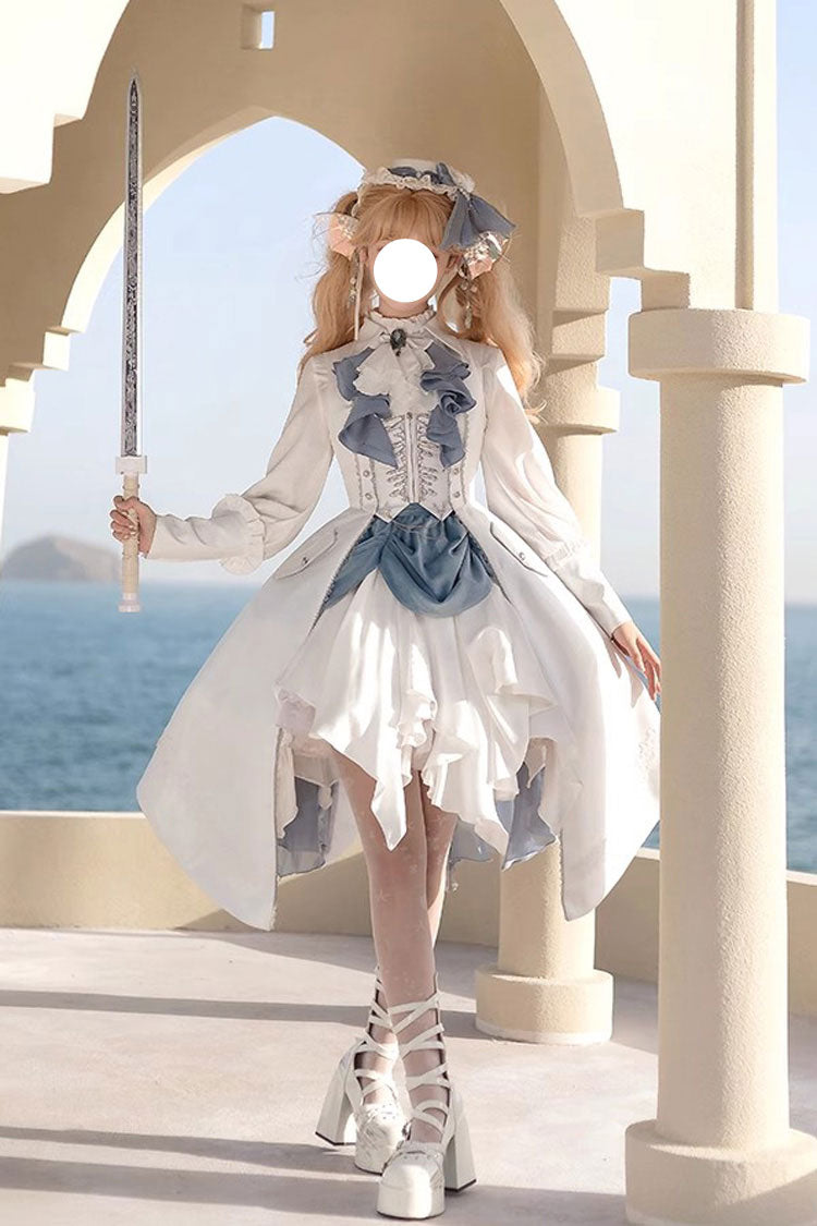 Ivory Mermaid Bone Embroidery Dapper Ouji Style Skirt