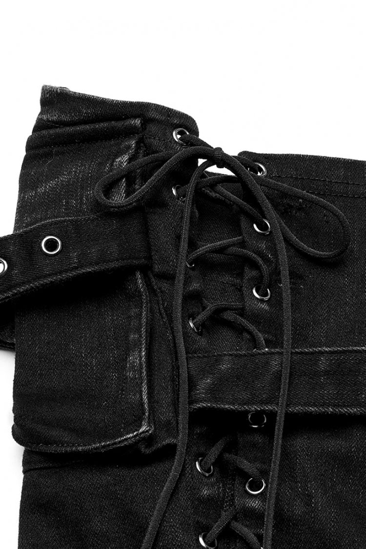 Steampunk Ghost Claw Zipper Slim Irregular Leg Warmers