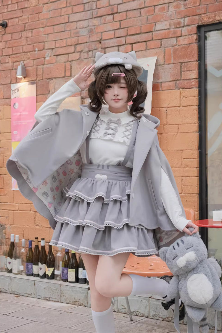 Ash Sweet Suspender Dress with Triple-Layered Ruffles