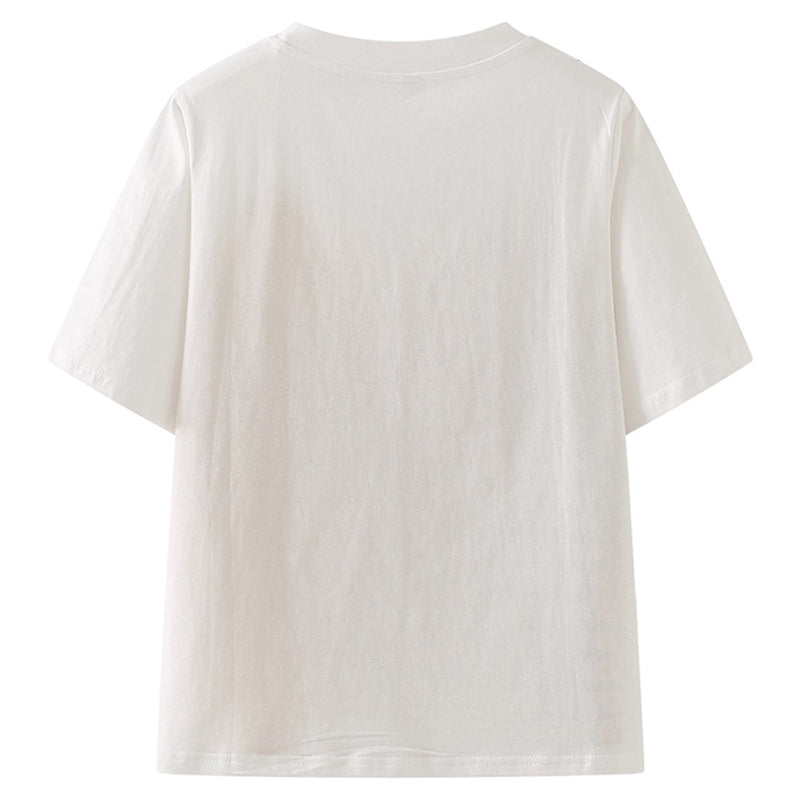 Sweet Plaid Color Block Fake Two Piece T-Shirt