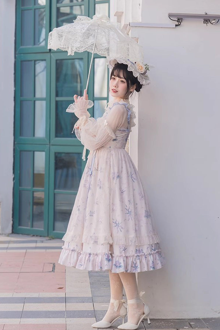 Chinese Floral Print Elegant Sweet Lolita Dress
