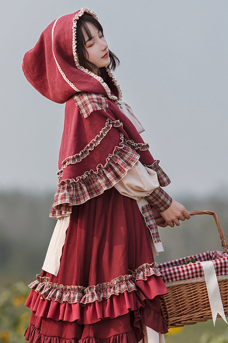 Red Riding Hood Ruffled Sweet Lolita Gown