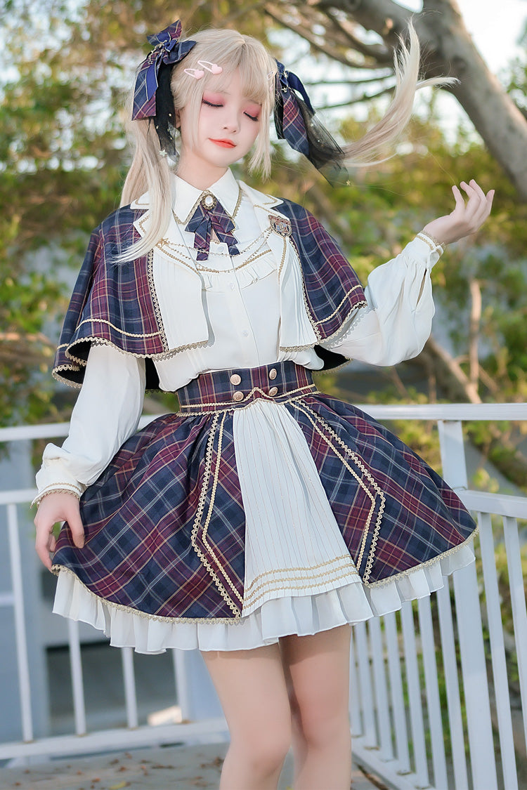 Multi-Color Plaid Ruffle Skirt