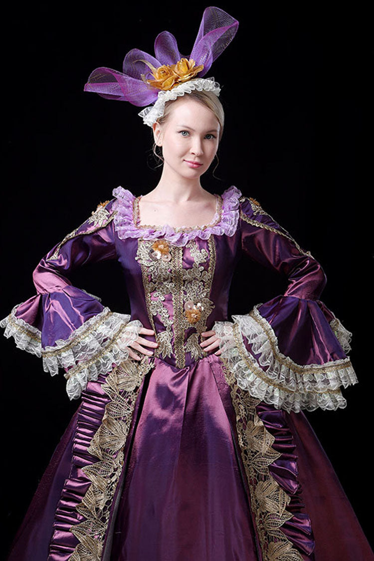 Cream Multi-Layer Lace Victorian Dress with Embroidered Floral Pattern - Altfashion Shop