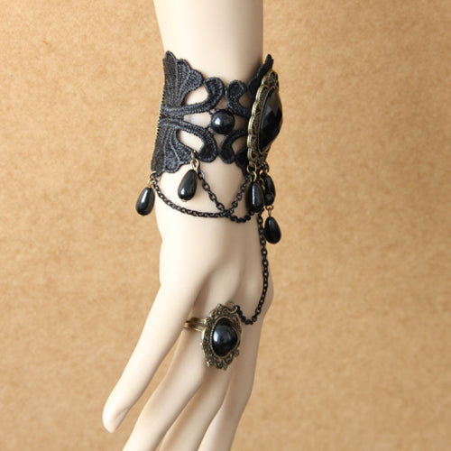 Gothic Lace Ring Bracelet Vintage Style