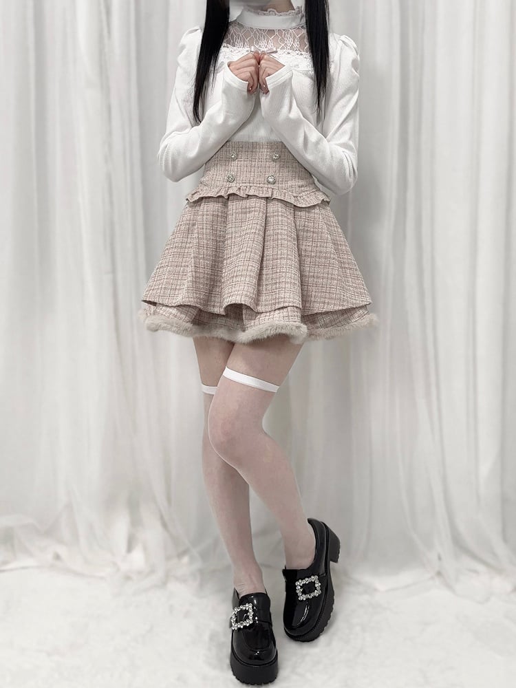 Jirai Kei Lace Patch Mock Neck Landmine Knit Top – MK Kawaii Store