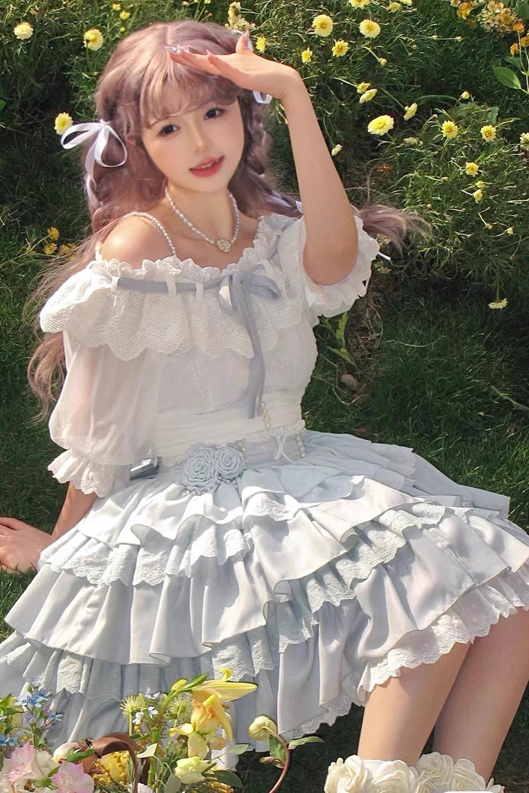 Flower Language Layered Skirt Set - Sweet Lolita