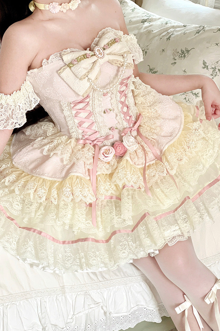 Sweet Tea Rose Dew Triple-Layered Skirt