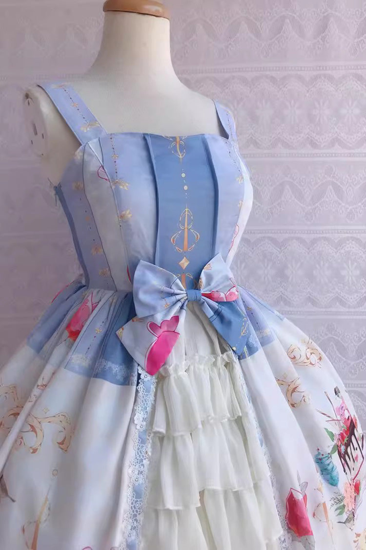 Dessert Print Ruffle Cardigan JSK Dress - Summer Cool - Three Colors