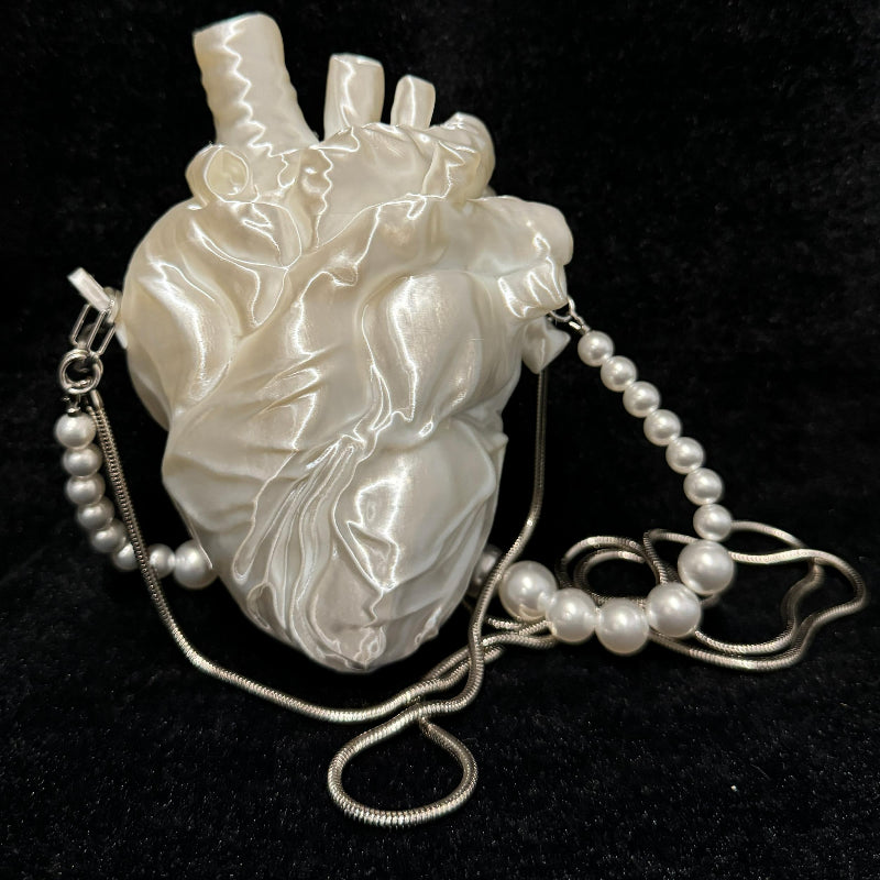 3D Printed Heart Pearl Handbag