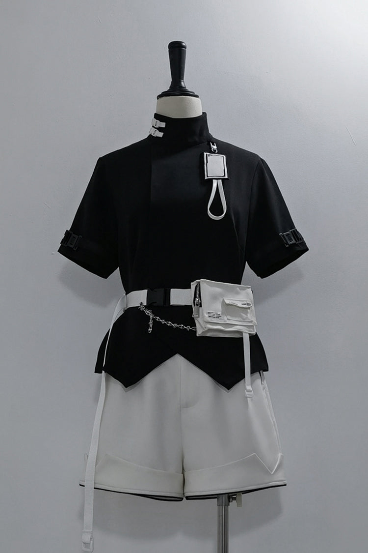 Ouji Fashion Prince Stand Collar Short Sleeve Lolita Blouse