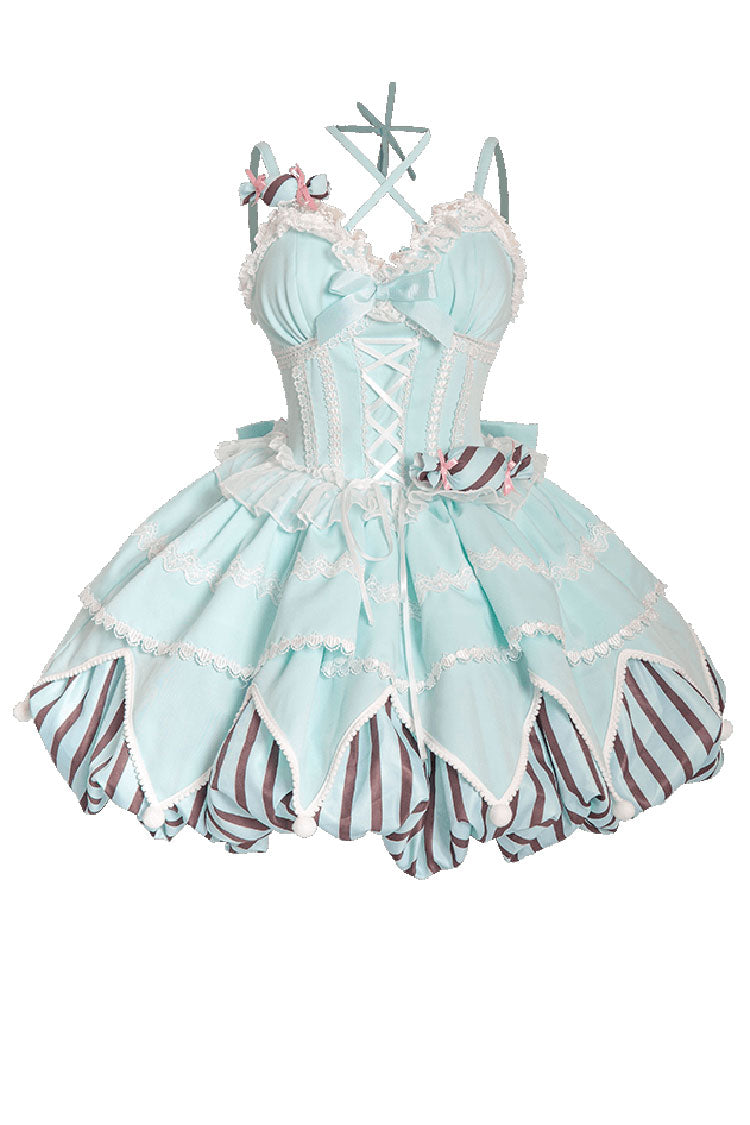 Sweetheart Gummies Sweet Lolita Sleeveless Multi-Layer Bowknot Jsk Dress 3 Colors