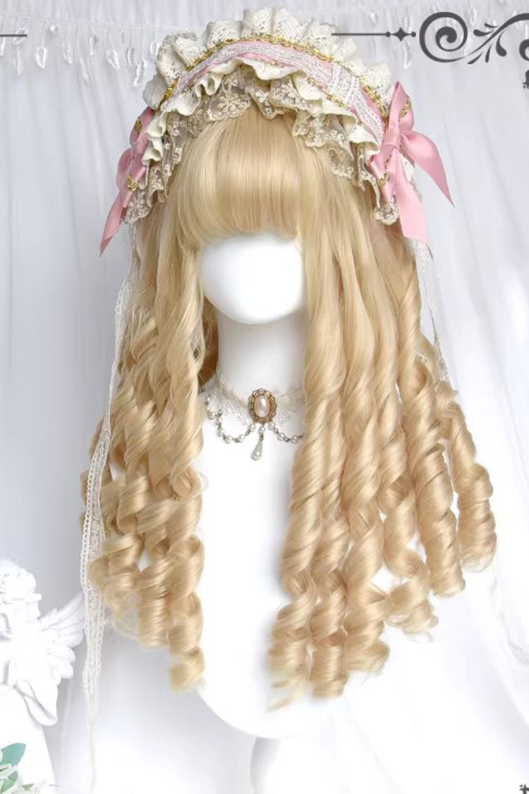 Elegant Mid-Length Curly Roman Palace Wig in 3 Shades - Curio Cottage