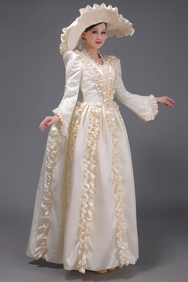 Victorian Princess Gown with Long Sleeves - Elegant