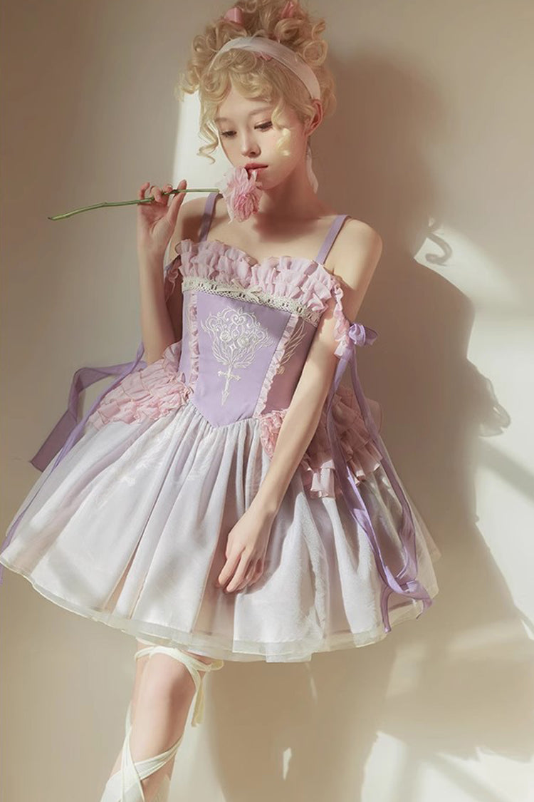 Purple Midsummer Dream Embroidered Chinese Ballet Sweet Qi