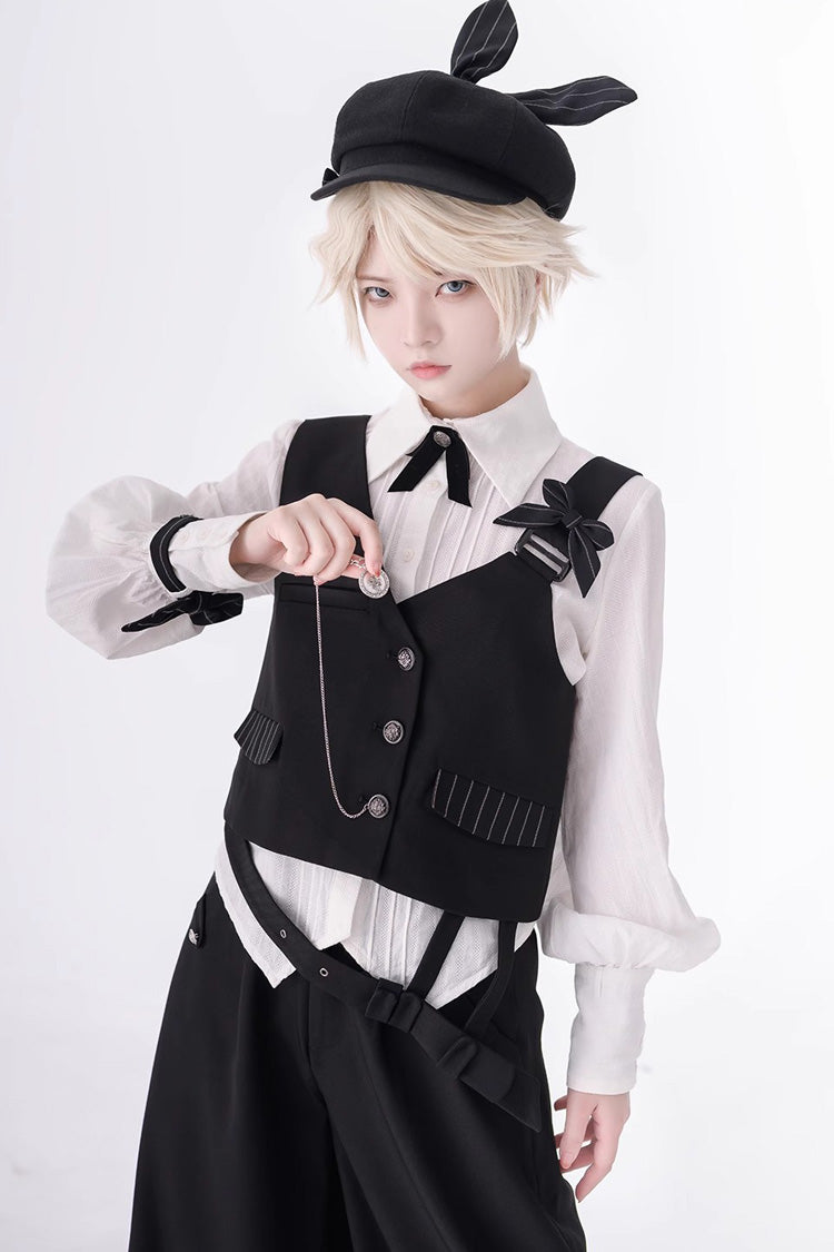 Ivory Long-Sleeve Secret Morning Paper Dapper Ouji Shirt