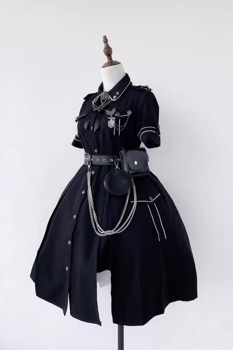 Evil Python 2.0 Short Sleeve Gothic Military Handsome Dress