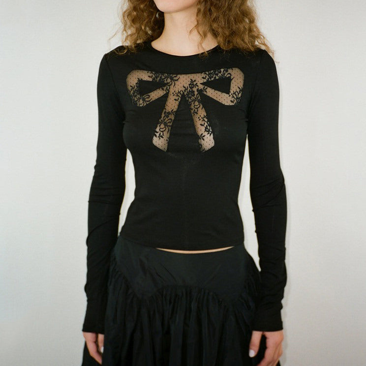 Chic Lace Bow Top