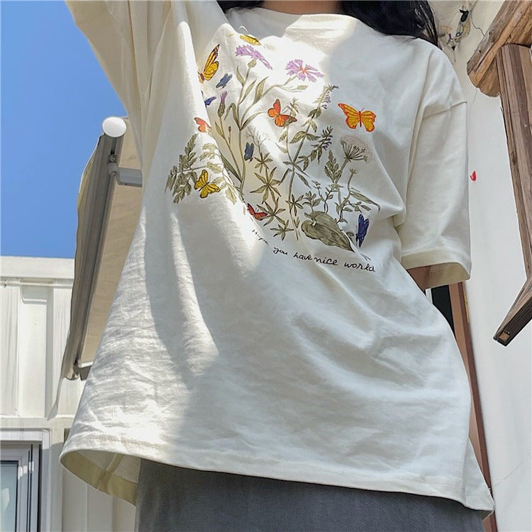 Plant Floral Graphic T-Shirt