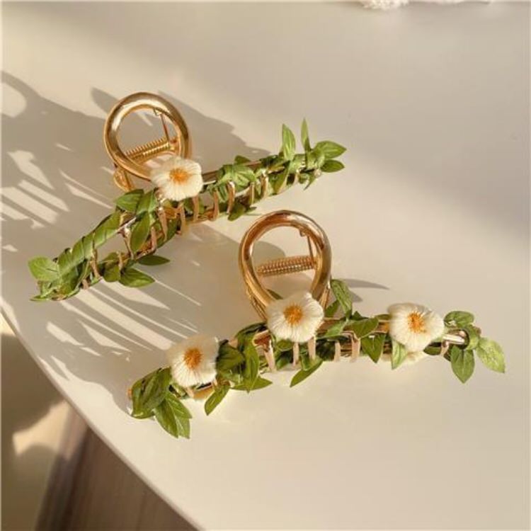 Flowers Leaves Hair Claw