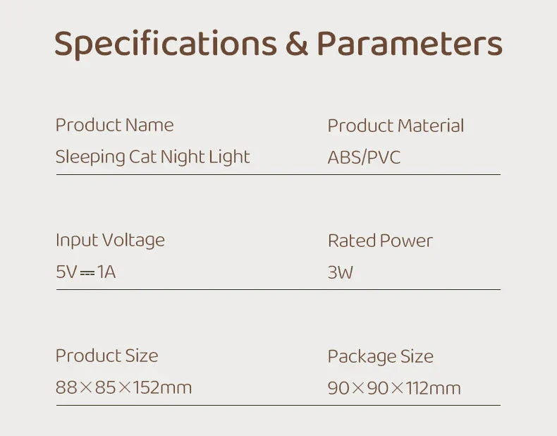 Cute Cat Bedside Night Light
