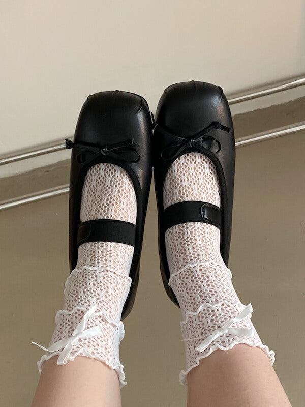 Ballet Bow Vintage Flat Shoes