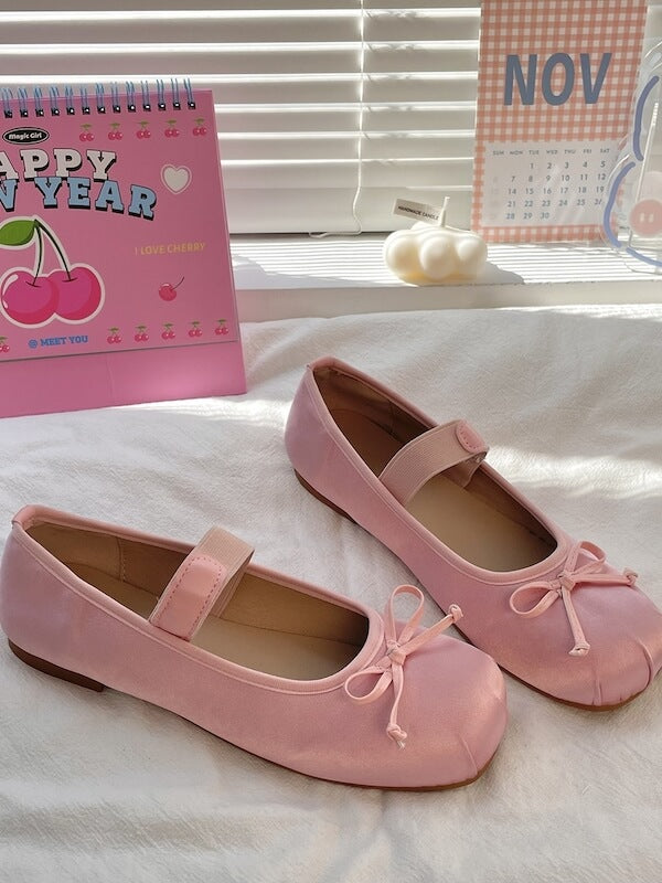 Ballet Bow Vintage Flat Shoes