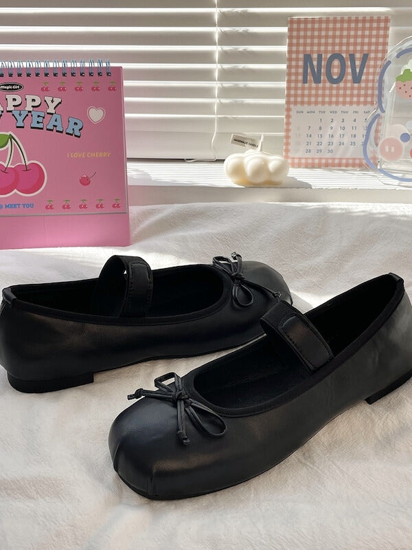 Ballet Bow Vintage Flat Shoes