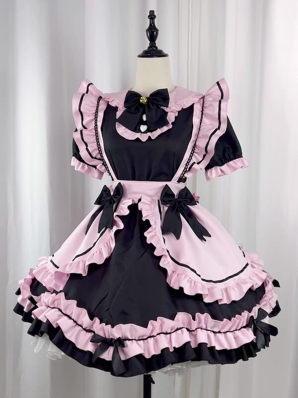 cutiekill-black-pink-neko-maid-dress-ah0699