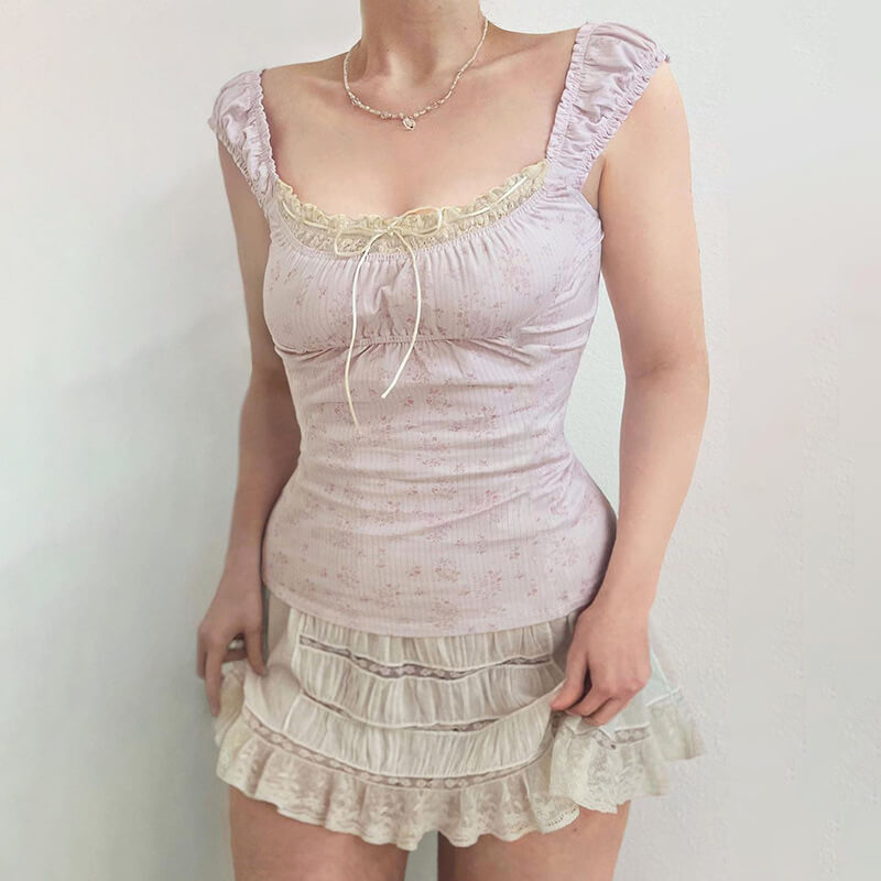 Sweet Pink Floral Top