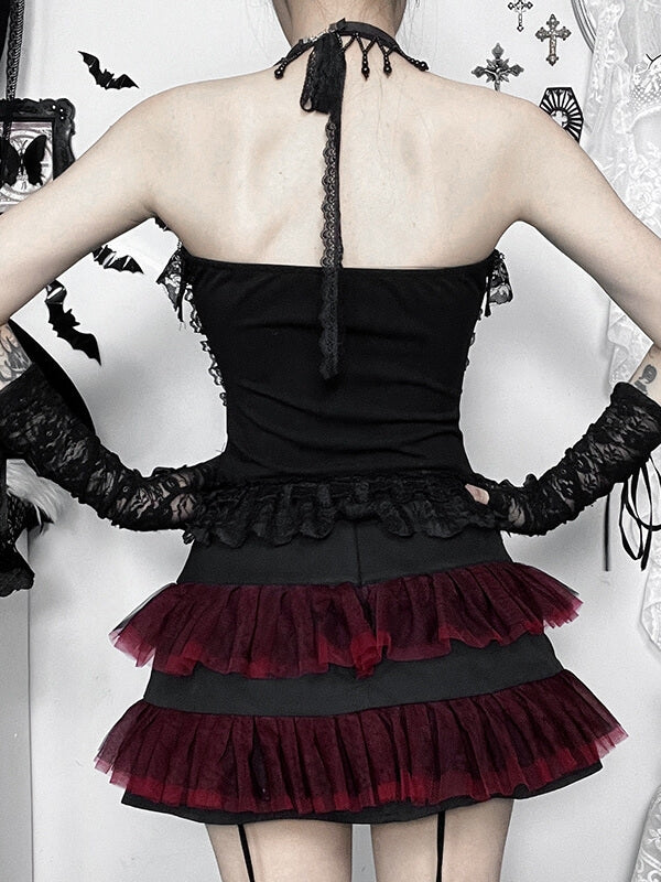 cutiekill-darkness-doll-lace-camisole-layered-skirt-ah0754