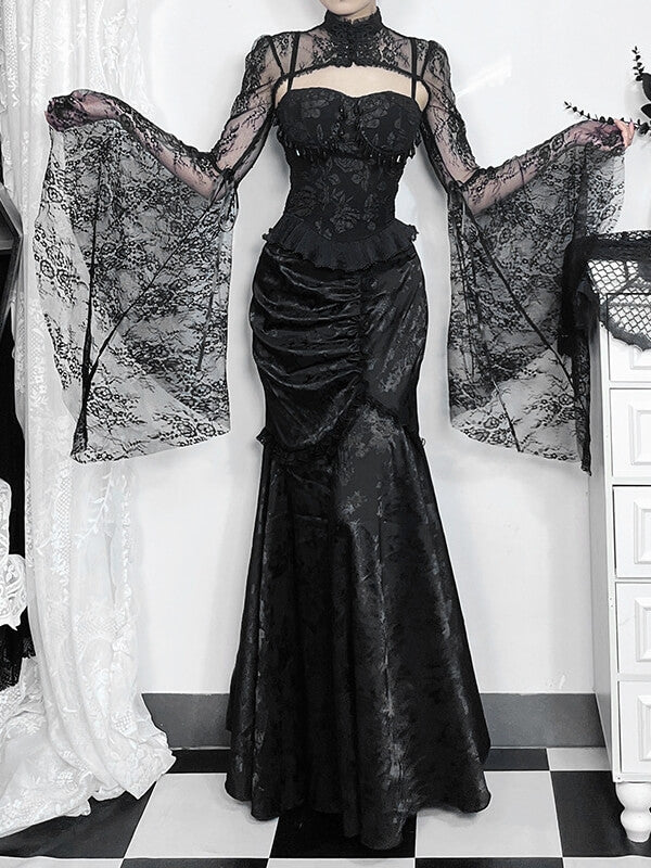      cutiekill-gothic-elegance-fishtail-skirt-ah0648