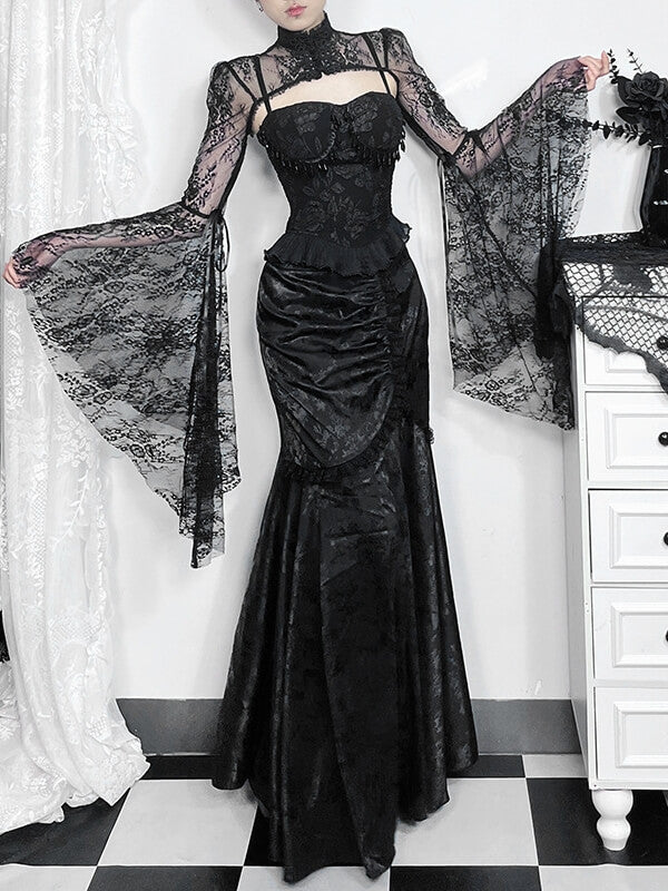      cutiekill-gothic-elegance-fishtail-skirt-ah0648