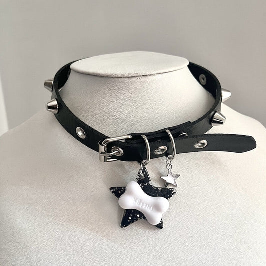 cutiekill-gothic-star-dog-bone-choker-ah0650