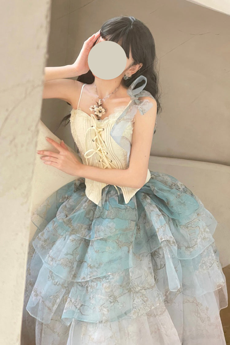 Gradient Printed Sweet Lolita Skirt