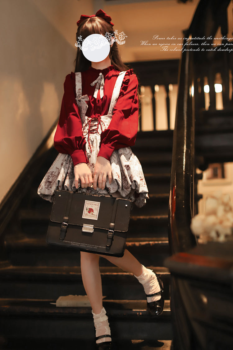 Elise Print Lace-Up Sweet Skirt